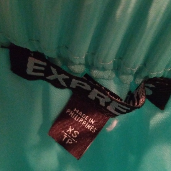 EXPRESS Brand XSTP Mint Green Chiffon Slittd Skirt - Picture 4 of 8